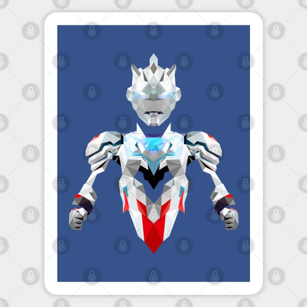 Ultraman Z (Alpha Edge) Low Poly Style Sticker by The Toku Verse